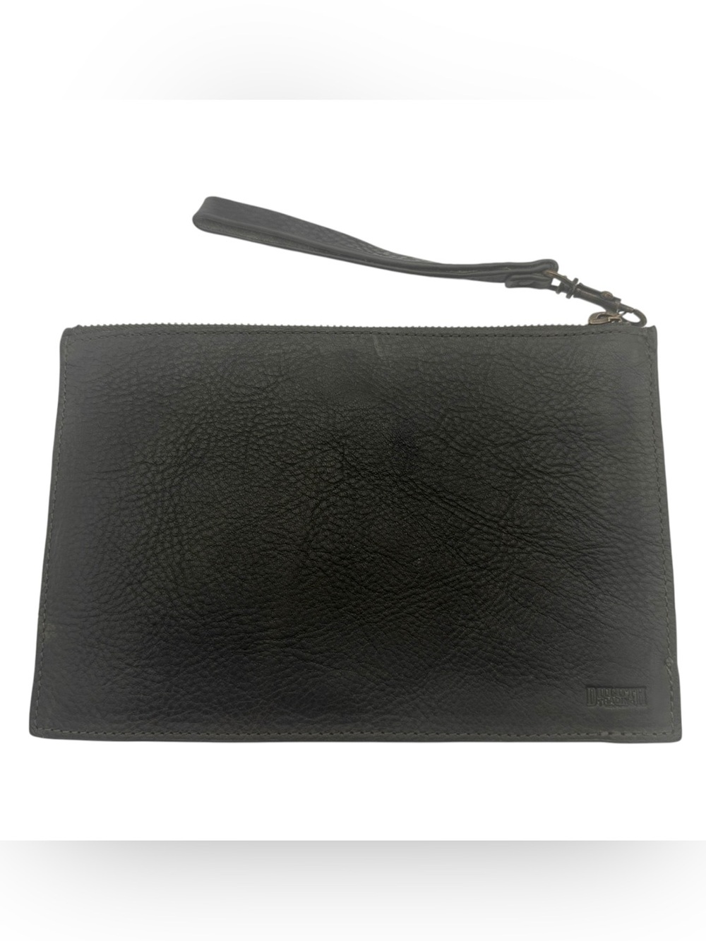 Duluth Trading Company Women's Lifetime Leather Zip Pouch with Wrist Strap Olive